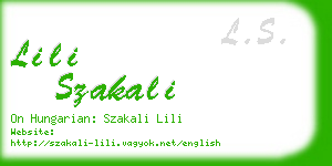 lili szakali business card